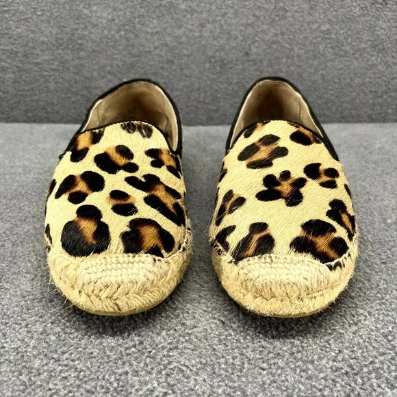 Andrea Barnes Espadrilles Flat Womens US 8.5 EU 39 Leather Leopard Print Shoes - Picture 4 of 12